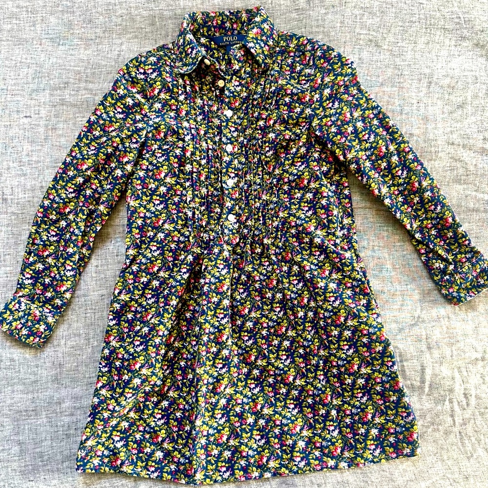 Polo Ralph Lauren girls floral corduroy dress